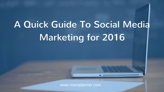 Read more about the article A Quick Guide To Social Media Marketing for 2016