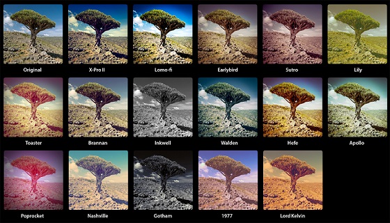 Use instagram filters - examples